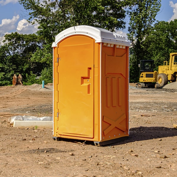 how often are the portable toilets cleaned and serviced during a rental period in Coburg IA